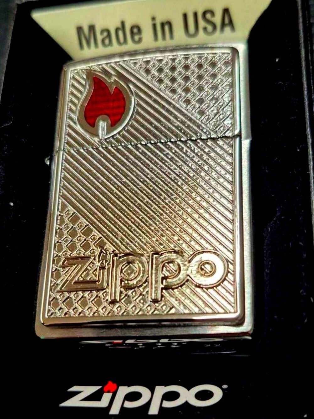 Gorgeous Zippo Flame Emblem Zippo Lighter